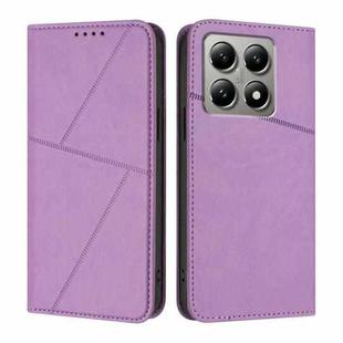 For Xiaomi 15T 5G Strong Magnetic Frosted Flip Leather Phone Case(Light Purple)