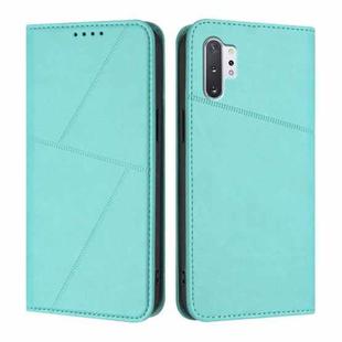 For Samsung Galaxy Note10+ 5G Strong Magnetic Frosted Flip Leather Phone Case(Light Blue)