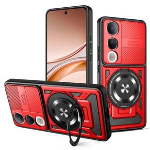 For vivo V50 Lite 5G Armor Rotating Holder MagSafe Phone Case(Red)