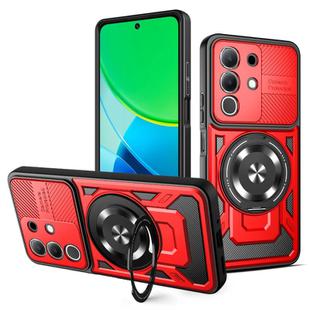 For vivo Y29 4G / T4X 5G Armor Rotating Holder MagSafe Phone Case(Red)