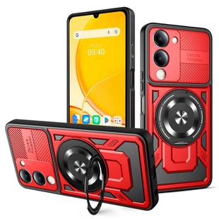 For vivo Y29s 5G / Y04 4G Armor Rotating Holder MagSafe Phone Case(Red)