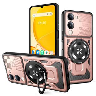 For vivo Y29s 5G / Y04 4G Armor Rotating Holder MagSafe Phone Case(Rose Gold)