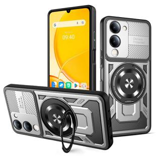 For vivo Y29s 5G / Y04 4G Armor Rotating Holder MagSafe Phone Case(Grey)