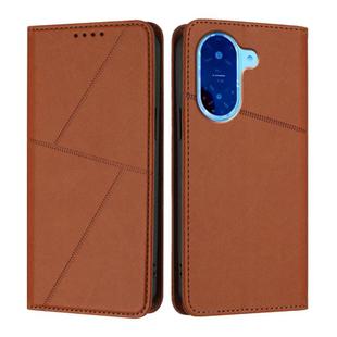 For Redmi A5 4G 173.3mm Strong Magnetic Frosted Flip Leather Phone Case(Coffee Color)