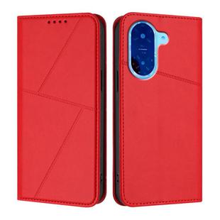 For Redmi A5 4G 171.7mm Strong Magnetic Frosted Flip Leather Phone Case(Red)