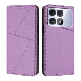 For Redmi K70 Ultra Strong Magnetic Frosted Flip Leather Phone Case(Light Purple)