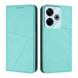 For Redmi 13 4G / 5G Strong Magnetic Frosted Flip Leather Phone Case(Light Blue)