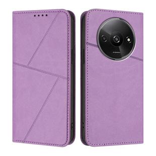 For Redmi A3 4G / A3x 4G Strong Magnetic Frosted Flip Leather Phone Case(Light Purple)