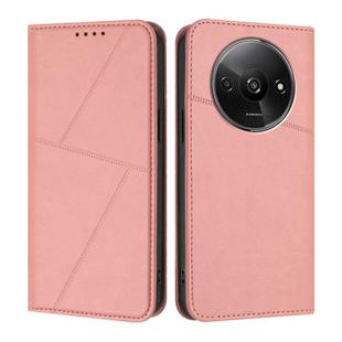For Redmi A3 4G / A3x 4G Strong Magnetic Frosted Flip Leather Phone Case(Pink)