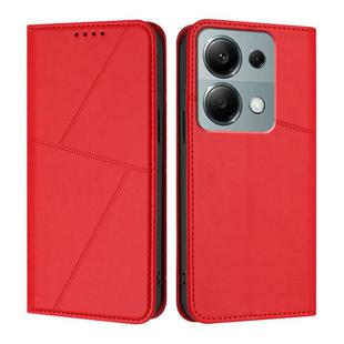 For Redmi Note 13 Pro 4G Strong Magnetic Frosted Flip Leather Phone Case(Red)