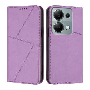 For Redmi Note 13 Pro 4G Strong Magnetic Frosted Flip Leather Phone Case(Light Purple)