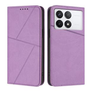 For Xiaomi Poco X6 Pro 5G / Redmi K70E Strong Magnetic Frosted Flip Leather Phone Case(Light Purple)