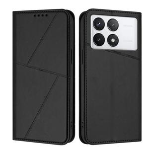 For Xiaomi Poco X6 Pro 5G / Redmi K70E Strong Magnetic Frosted Flip Leather Phone Case(Black)