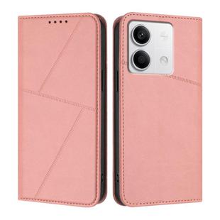 For Redmi Note 13 5G Strong Magnetic Frosted Flip Leather Phone Case(Pink)
