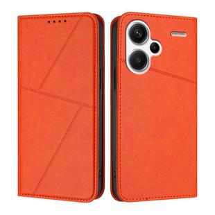 For Redmi Note 13 Pro+ Strong Magnetic Frosted Flip Leather Phone Case(Orange)
