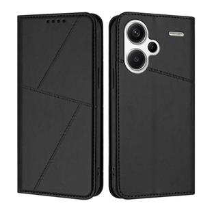 For Redmi Note 13 Pro+ Strong Magnetic Frosted Flip Leather Phone Case(Black)