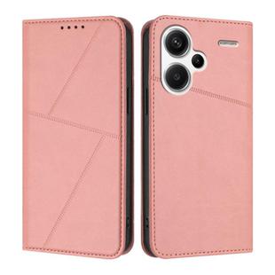 For Redmi Note 13 Pro+ Strong Magnetic Frosted Flip Leather Phone Case(Pink)