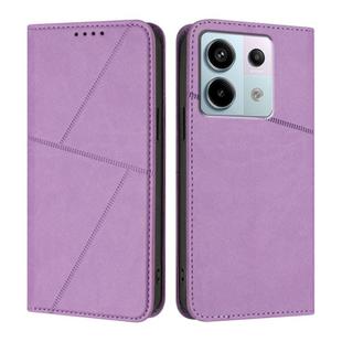 For Redmi Note 13 Pro 5G Strong Magnetic Frosted Flip Leather Phone Case(Light Purple)