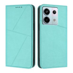 For Redmi Note 13 Pro 5G Strong Magnetic Frosted Flip Leather Phone Case(Light Blue)