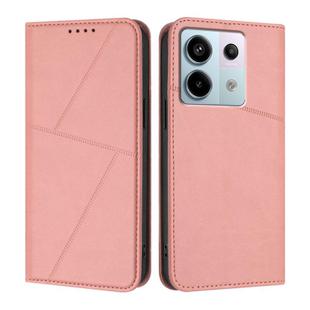 For Redmi Note 13 Pro 5G Strong Magnetic Frosted Flip Leather Phone Case(Pink)