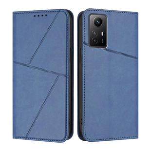 For Redmi Note 12S Strong Magnetic Frosted Flip Leather Phone Case(Royal Blue)