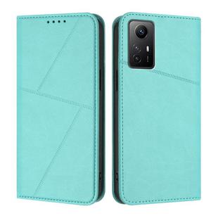 For Redmi Note 12S Strong Magnetic Frosted Flip Leather Phone Case(Light Blue)