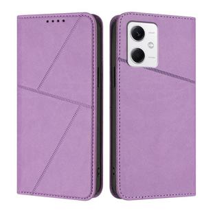 For Xiaomi Poco X5 / Redmi Note 12 5G Global Strong Magnetic Frosted Flip Leather Phone Case(Light Purple)