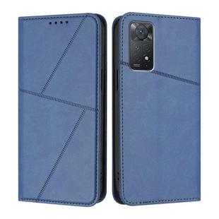 For Redmi Note 11 Pro 4G Global Strong Magnetic Frosted Flip Leather Phone Case(Royal Blue)