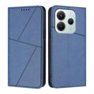 For Redmi Note 14 4G 164.84mm Strong Magnetic Frosted Flip Leather Phone Case(Royal Blue)