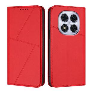 For Redmi Note 14 Pro 4G Strong Magnetic Frosted Flip Leather Phone Case(Red)