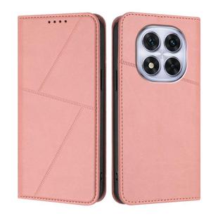 For Redmi Note 14 Pro 4G Strong Magnetic Frosted Flip Leather Phone Case(Pink)