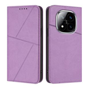 For Redmi Note 14 Pro+ Strong Magnetic Frosted Flip Leather Phone Case(Light Purple)