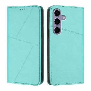 For Samsung Galaxy S25 5G / S24 5G Strong Magnetic Frosted Flip Leather Phone Case(Light Blue)