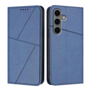 For Samsung Galaxy S25+ 5G / S24+ 5G Strong Magnetic Frosted Flip Leather Phone Case(Royal Blue)