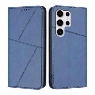 For Samsung Galaxy S25 Ultra 5G Strong Magnetic Frosted Flip Leather Phone Case(Royal Blue)