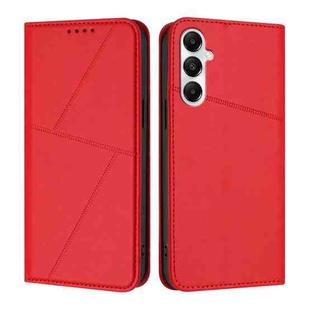 For Samsung Galaxy S24 FE 5G Strong Magnetic Frosted Flip Leather Phone Case(Red)