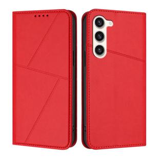For Samsung Galaxy S23+ 5G Strong Magnetic Frosted Flip Leather Phone Case(Red)