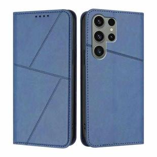 For Samsung Galaxy S23 Ultra 5G Strong Magnetic Frosted Flip Leather Phone Case(Royal Blue)