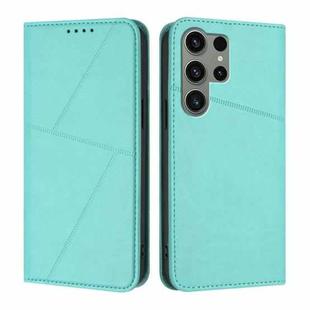 For Samsung Galaxy S23 Ultra 5G Strong Magnetic Frosted Flip Leather Phone Case(Light Blue)