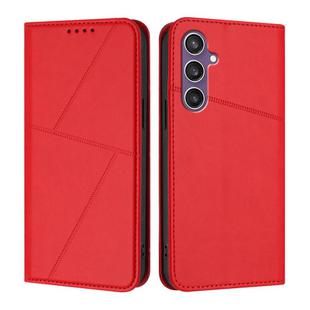 For Samsung Galaxy S23 FE 5G Strong Magnetic Frosted Flip Leather Phone Case(Red)