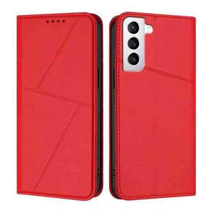 For Samsung Galaxy S21 5G Strong Magnetic Frosted Flip Leather Phone Case(Red)