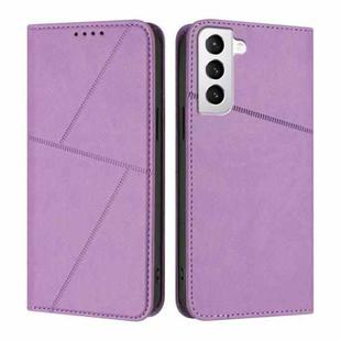 For Samsung Galaxy S21 5G Strong Magnetic Frosted Flip Leather Phone Case(Light Purple)