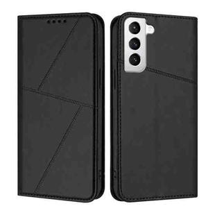 For Samsung Galaxy S21 5G Strong Magnetic Frosted Flip Leather Phone Case(Black)