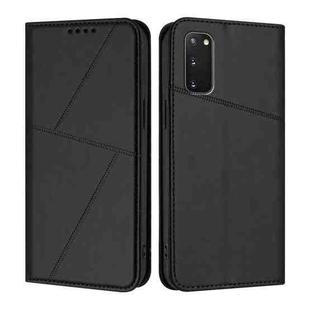 For Samsung Galaxy S20 FE Strong Magnetic Frosted Flip Leather Phone Case(Black)
