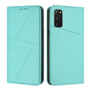 For Samsung Galaxy S20 FE Strong Magnetic Frosted Flip Leather Phone Case(Light Blue)