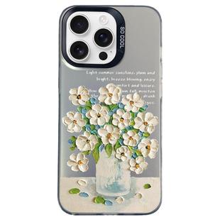 For iPhone 13 Pro Max Flower Series Color Silver TPU Hybrid PC Phone Case(Daisy CK120)