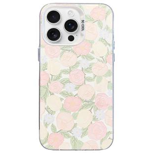 For iPhone 13 Pro Max Flower Series Color Silver TPU Hybrid PC Phone Case(Tulip CW121)