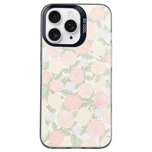 For iPhone 11 Pro Max Flower Series Color Silver TPU Hybrid PC Phone Case(Tulip CK121)