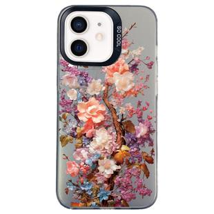 For iPhone 11 Flower Series Color Silver TPU Hybrid PC Phone Case(Colorful Flowers CK117)