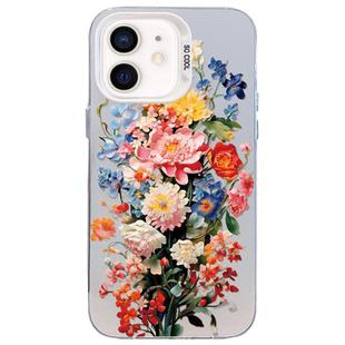 For iPhone 11 Flower Series Color Silver TPU Hybrid PC Phone Case(Colorful Flowers CW114)